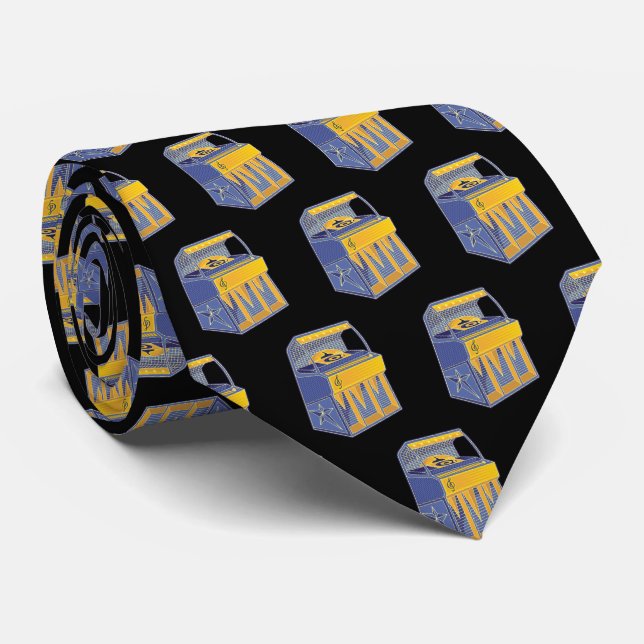 Retro Jukebox Tie (Rolled)