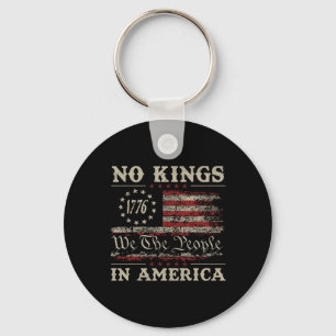 Retro June 14th No Kings In America 1776 Usa Flag Key Ring