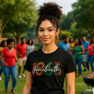 Retro Juneteenth 1865 Pan-African Pride  T-Shirt