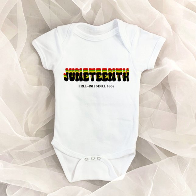 Retro Juneteenth Free-Ish Since 1865 Baby Bodysuit (Creator Uploaded)