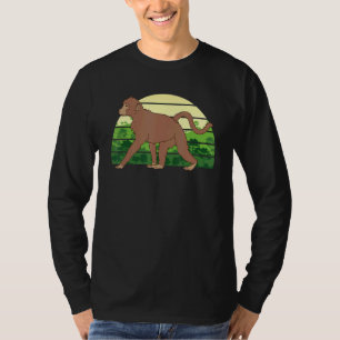 Retro Jungle Animal  Wildlife Chimpanzee Monkey T-Shirt
