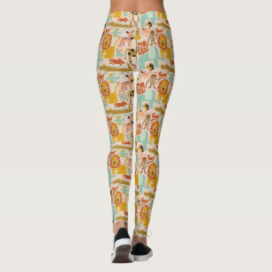 Retro Jungle Animals Cute Patterned Leggings