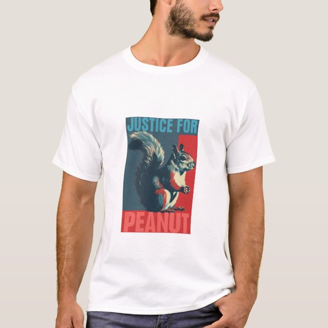 Retro Justice for Peanut The Squirrel T-Shirt (Front)