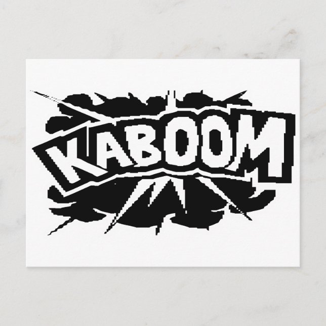 Retro KABOOM! Blast - Black & White Postcard (Front)