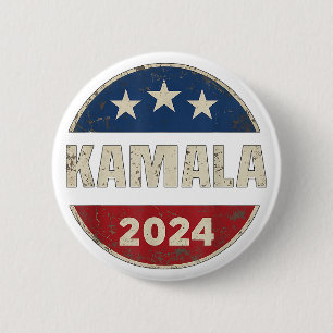 Retro Kamala-Harris 2024 Presidential Election 6 Cm Round Badge