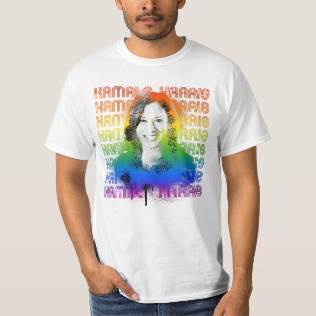 Retro Kamala Harris Pride T-Shirt (Front)