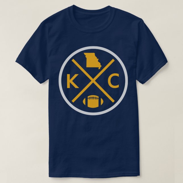 Retro Kansas City  Emblem Vintage KC T-Shirt (Design Front)