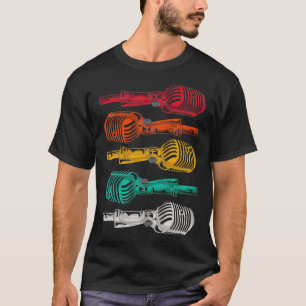 Retro Karaoke Gift - Karaoke Vintage Microphone T-Shirt