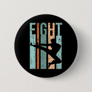 Retro Karate 8th Birthday 8 Judo Men Kung Fu Kids 6 Cm Round Badge