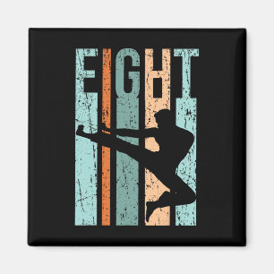 Retro Karate 8th Birthday 8 Judo Men Kung Fu Kids Magnet