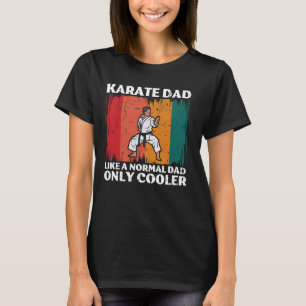 Retro Karate Art For Dad Men Karate Black Belt Mar T-Shirt