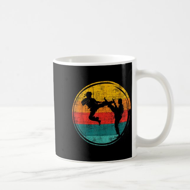 Retro Karate Fighter - Karateka Combat Self Coffee Mug (Right)
