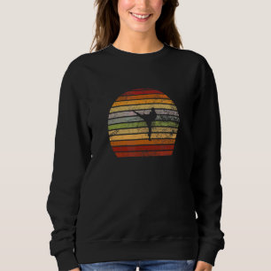 Retro Karate From 1990 With Distressed Vintage Sty Sweatshirt