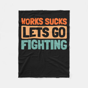 Retro Karate - Martial Arts Fighter Vintage Karate Fleece Blanket