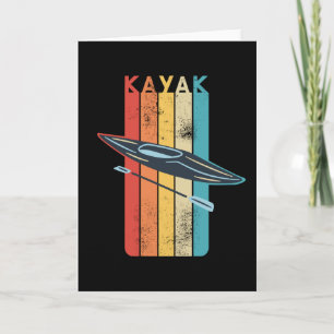 Retro Kayaking Kayak Gift for Kayaker Card