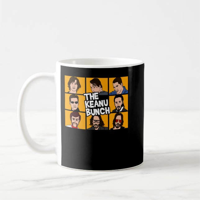 Retro Keanu Art Reeves Cool Graphic Gift Coffee Mug (Left)