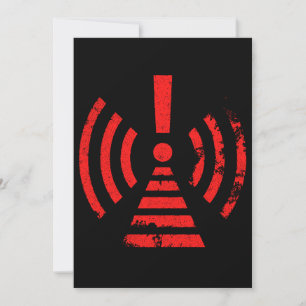Retro Keep Back Energy Warning Symbol Holiday Card