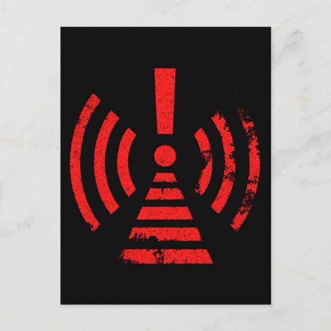 Retro Keep Back Energy Warning Symbol Holiday Postcard (Front)