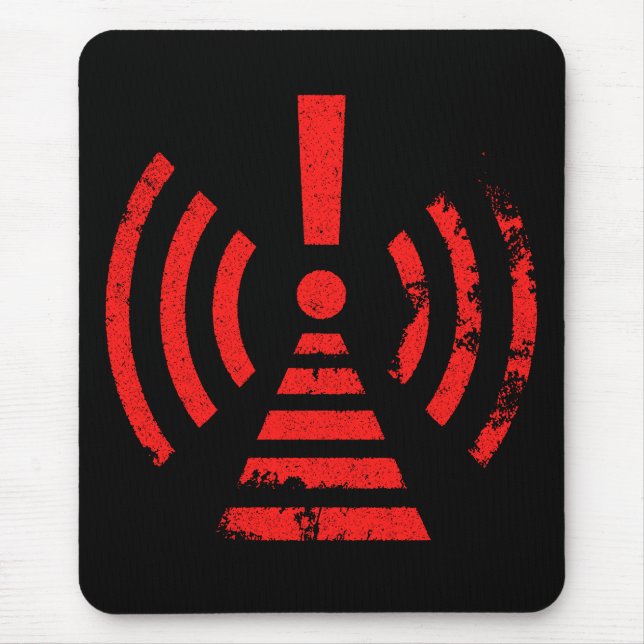 Retro Keep Back Energy Warning Symbol Mouse Pad (Front)