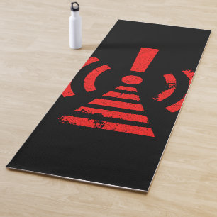 Retro Keep Back Energy Warning Symbol Yoga Mat