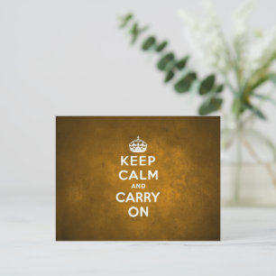 Retro Keep Calm Postcard