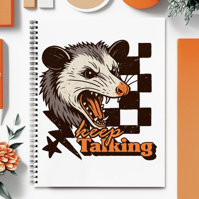 Retro Keep Talking Feral Possum: Angry Wild Animal Notebook (This keep talking feral possum design brings bold edgy humor to your day!
)