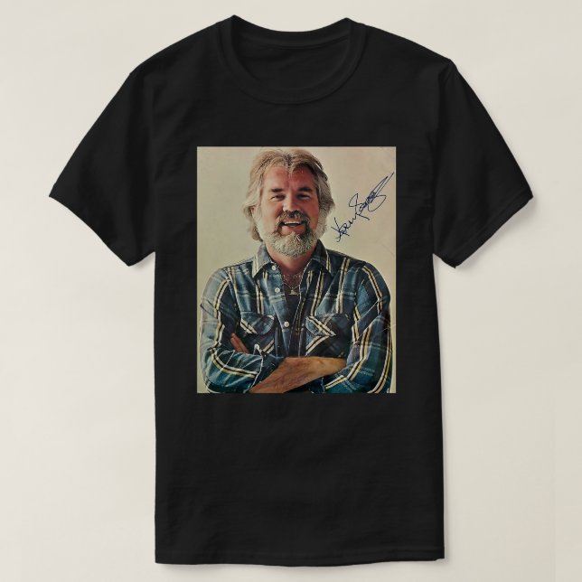 Retro Kenny Rogers Country Gold Tribute T-Shirt (Design Front)