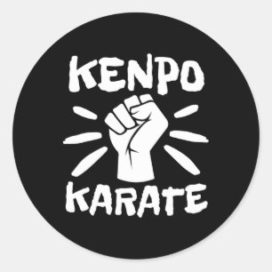 Retro Kenpo Karate Kempo Karate Martial Arts Classic Round Sticker
