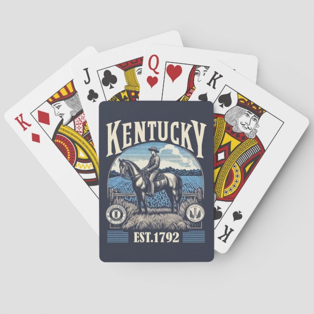 Retro Kentucky Playing Cards (Back)