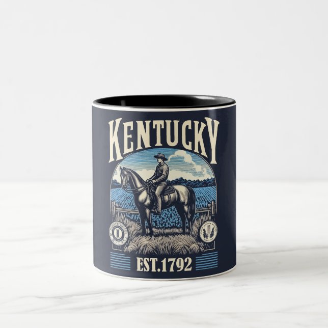 Retro Kentucky Two-Tone Coffee Mug (Center)