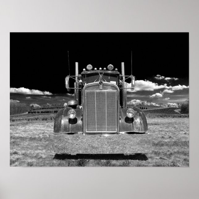 Retro Kenworth Frontal (edit #2) Poster (Front)