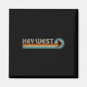 Retro Key West Florida Surfing Tee Key West Magnet