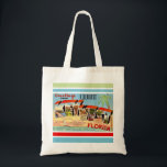 Retro Key West Postcard Tote Bag<br><div class="desc">Exceptional old postcard featuring Key West,  Florida repurposed!  Purchase as is or have fun customising it!</div>