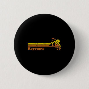 Retro Keystone Ski Resort Colorado Snowboard Skiin 6 Cm Round Badge