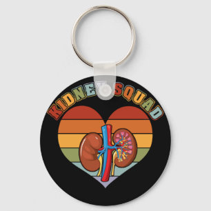 Retro Kidney Squad Team Nephrology Nurse Dialysis Key Ring