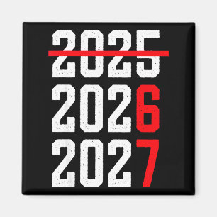 Retro Kids Funny Happy New Year 2026 2027 67 Meme  Magnet
