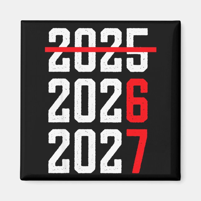 Retro Kids Funny Happy New Year 2026 2027 67 Meme  Magnet (Front)