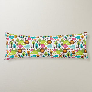 retro kids safari lion wildlife body cushion