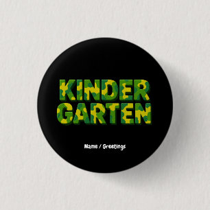 Retro Kindergarten Boys Teacher Camouflage Funny 3 Cm Round Badge