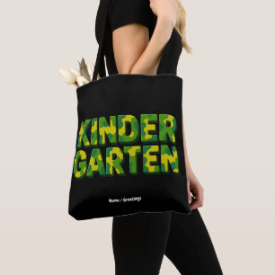 Retro Kindergarten Boys Teacher Camouflage Funny Tote Bag