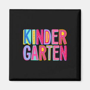 Retro Kindergarten Rainbow Vibes Teacher Kids Ck T Magnet