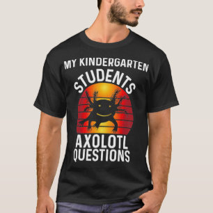 Retro Kindergarten Teacher Appreciation I Aolotl Q T-Shirt