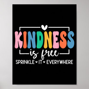 Retro Kindness is Sprinkle It Everywhere Vintage Poster