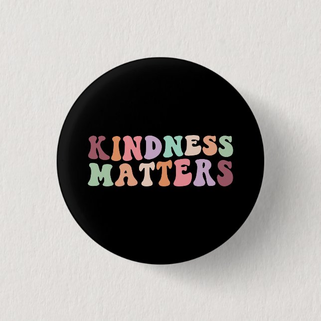 Retro Kindness Matters 3 Cm Round Badge (Front)