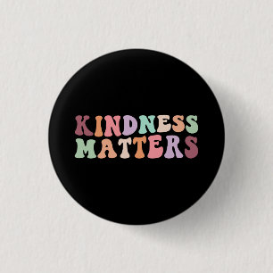 Retro Kindness Matters 3 Cm Round Badge