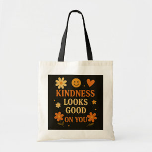 Retro Kindness Tote Bag – “Kindness Looks Good On 