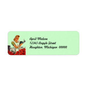 Retro Kitchen Canning Return Address Labels