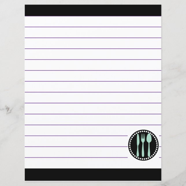 Retro Kitchen Cooking Utensils Zigzag Chevron (Front)