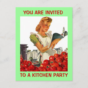 Retro Kitchen Econ Home Canning Party Invitation
