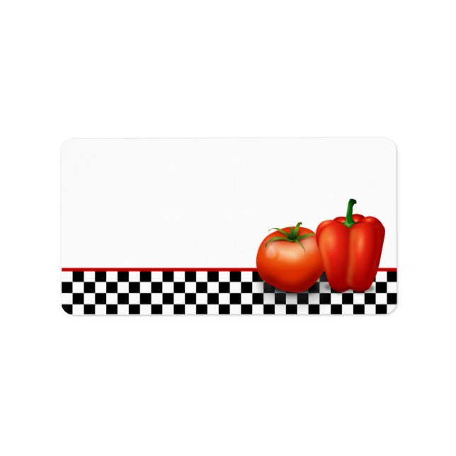 Retro Kitchen or Cooking Blank Address Labels (Front)